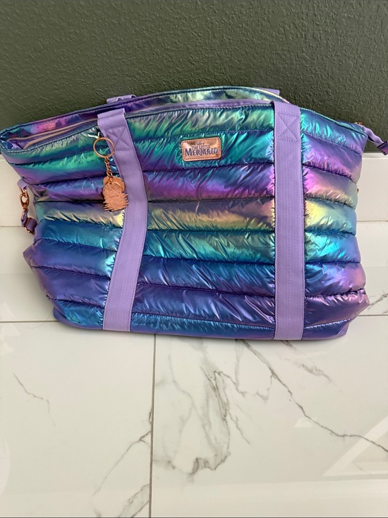 Disney Handbags - Disney Iridescent My Little Mermaid Tote in Purple and Blue